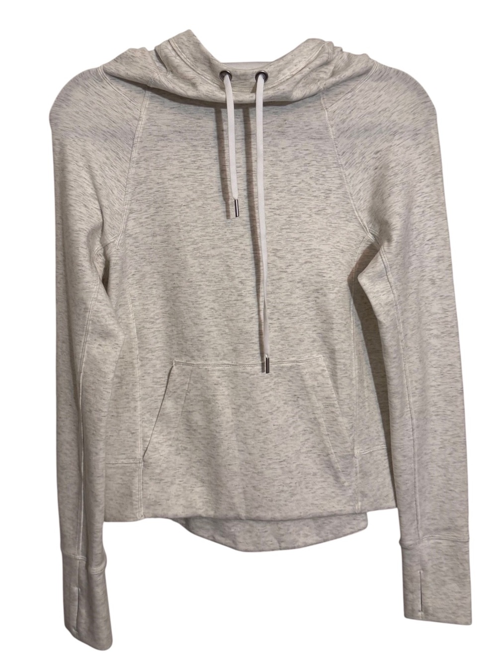 Athleta Size XXS Heathered Gray Stadium Hoodie Sweater Athletic Athleisure Gym